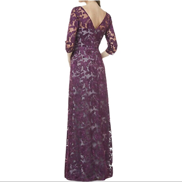 JS Collections Embroidered Lace Dress Floral 2 - Picture 2 of 14